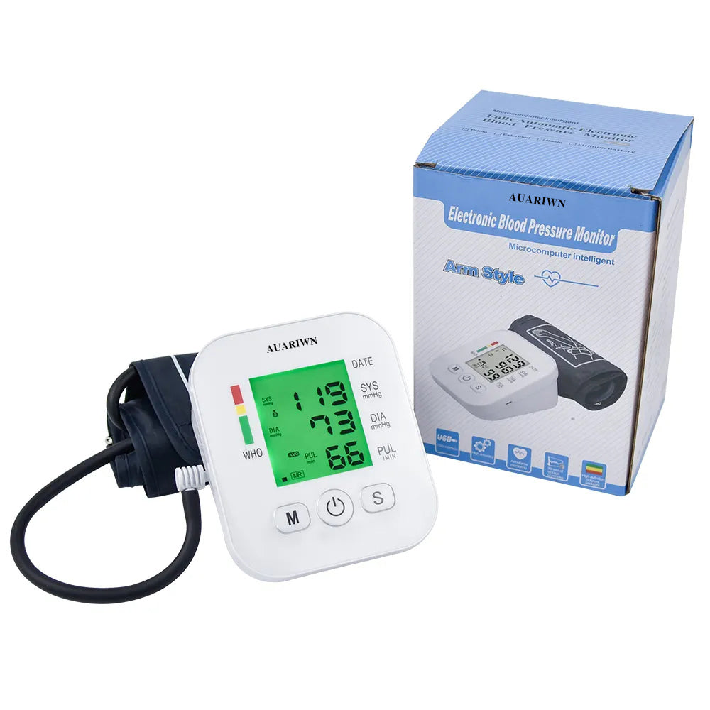 AUARIWN Digital Wrist Blood Pressure Monitor BP Cuff Gauge Heart Rate Machine Test